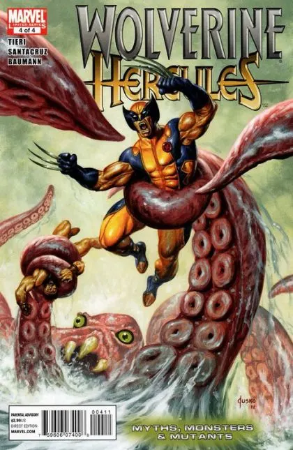 Wolverine / Hercules: Myths, Monsters and Mutants #4 comic book cover, 2011