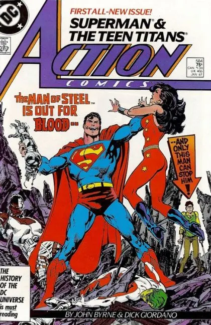 Action Comics, Vol. 1 #584 Direct Edition comic book cover, 1987