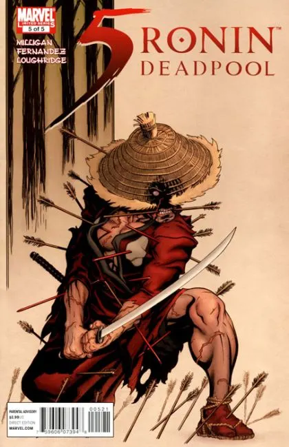 5 Ronin #5 Ed McGuinness & Morry Hollowell comic book cover, 2011