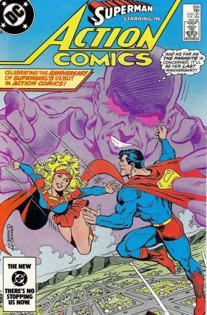 Action Comics, Vol. 1 #555 Direct Edition comic book cover, 1984
