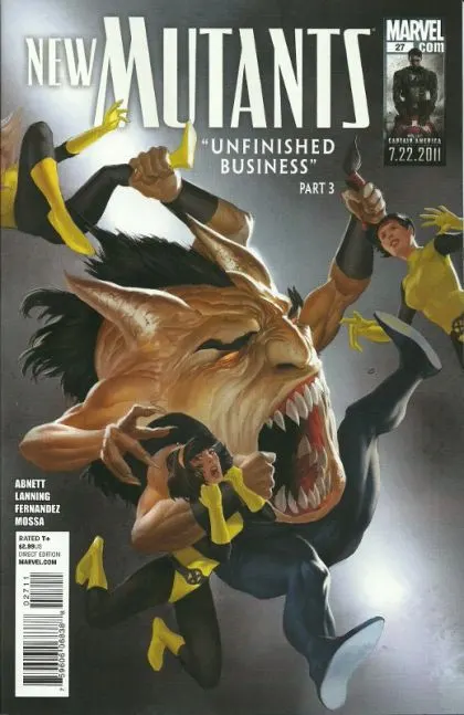 New Mutants, Vol. 3 #27 comic book cover, 2011