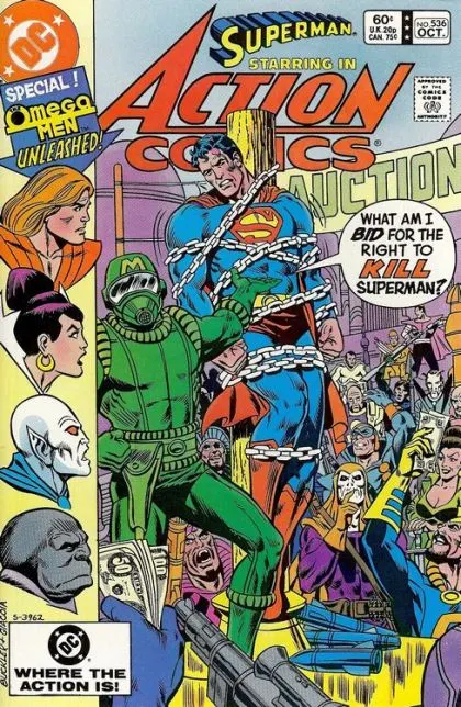 Action Comics, Vol. 1 #536 Direct Edition comic book cover, 1982