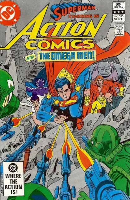 Action Comics, Vol. 1 #535 Direct Edition comic book cover, 1982