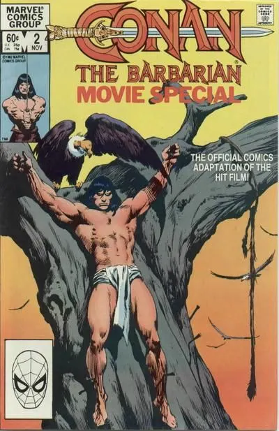 Conan the Barbarian Movie Special #2 Direct Edition comic book cover, 1982