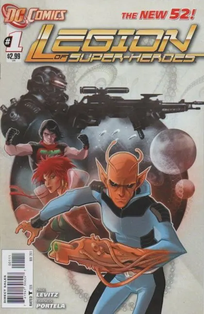 Legion of Super-Heroes, Vol. 7 #1 Karl Kerschl Regular comic book cover, 2011
