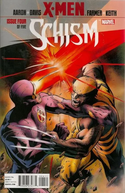 X-Men: Schism #4 Alan Davis Regular Cover comic book cover, 2011
