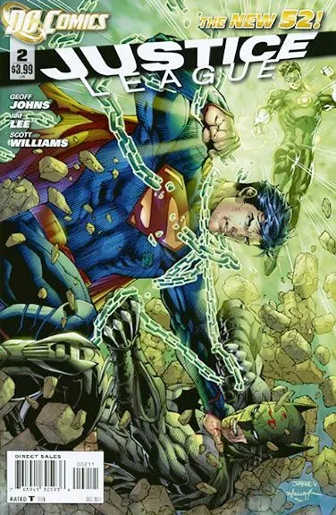 Justice League, Vol. 1 #2 Jim Lee Regular Cover comic book cover, 2011