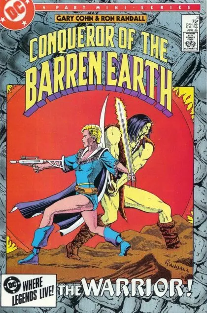 Conqueror of the Barren Earth #3 Direct Edition comic book cover, 1985