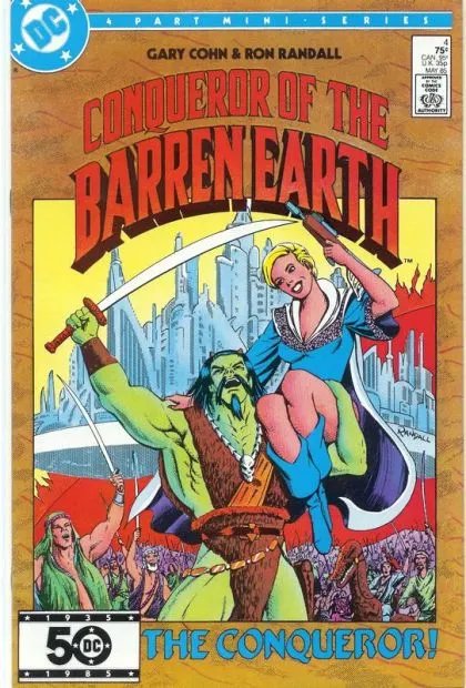 Conqueror of the Barren Earth #4 Direct Edition comic book cover, 1985