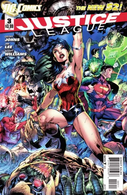 Justice League, Vol. 1 #3 Jim Lee Regular Cover comic book cover, 2012
