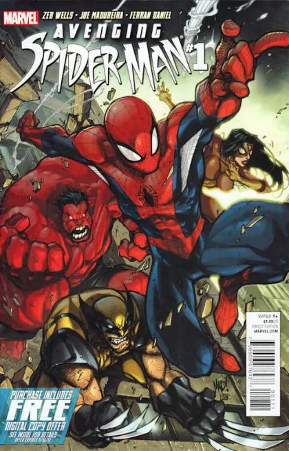 Avenging Spider-Man #1 Joe Madureira Regular comic book cover, 2012