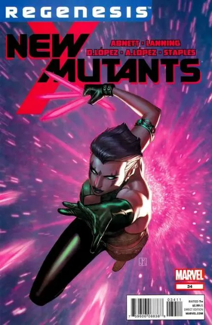 New Mutants, Vol. 3 #34 Jorge Molina Regular comic book cover, 2012
