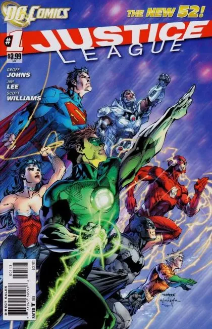 Justice League, Vol. 1 #1 3rd Printing comic book cover, 2011