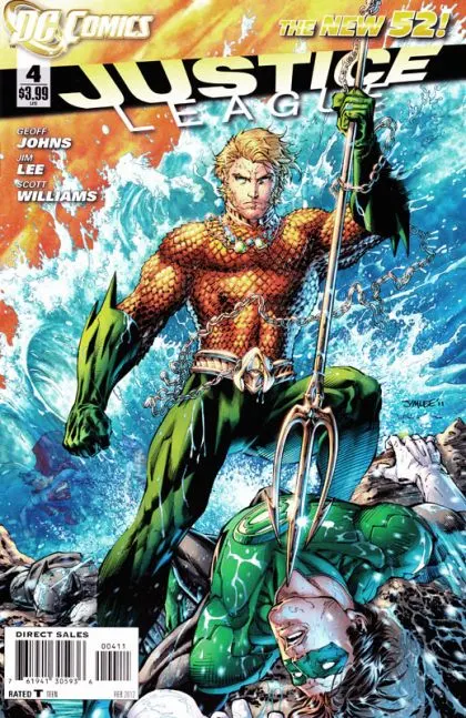Justice League, Vol. 1 #4 Jim Lee Regular Cover comic book cover, 2012