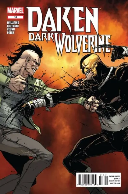 Daken: Dark Wolverine #18 Direct Edition comic book cover, 2012