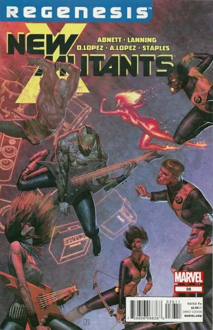 New Mutants, Vol. 3 #36 Jorge Molina Regular comic book cover, 2012