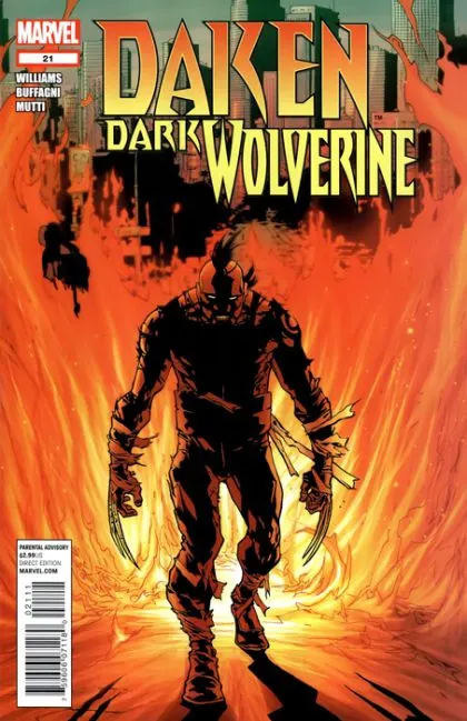 Daken: Dark Wolverine #21 comic book cover, 2012