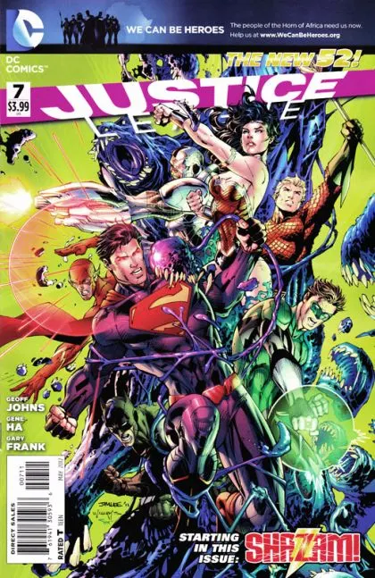 Justice League, Vol. 1 #7 Jim Lee Regular Cover comic book cover, 2012
