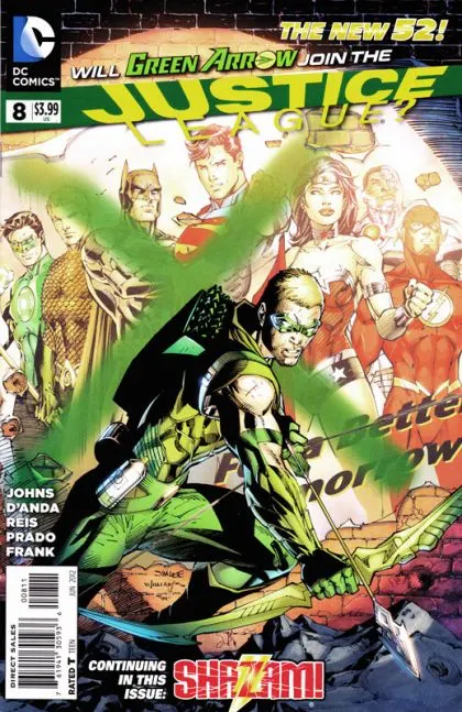 Justice League, Vol. 1 #8 Jim Lee Regular Cover comic book cover, 2012