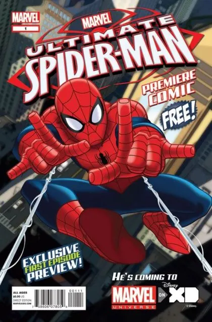 Marvel Universe Ultimate Spider-Man #1 comic book cover, 2012
