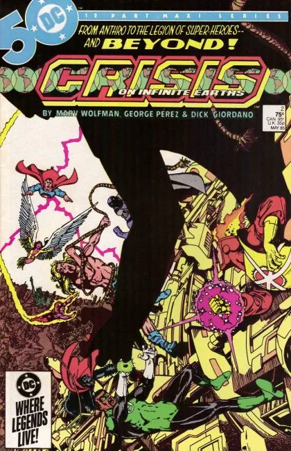 Crisis On Infinite Earths #2 Direct Edition comic book cover, 1985