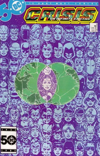Crisis On Infinite Earths #5 Direct Edition comic book cover, 1985