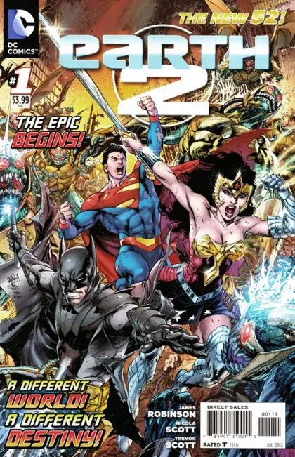 Earth 2 #1 Ivan Reis Regular Cover comic book cover, 2012