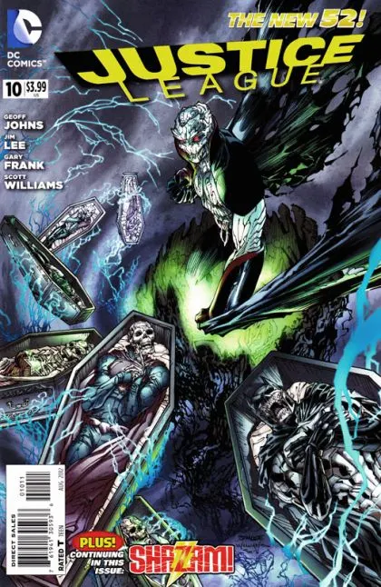 Justice League, Vol. 1 #10 Jim Lee Regular Cover comic book cover, 2012