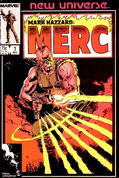 Mark Hazzard: Merc #1 Direct Edition comic book cover, 1986