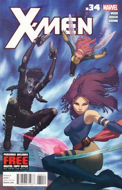 X-Men, Vol. 2 #34 comic book cover, 2012