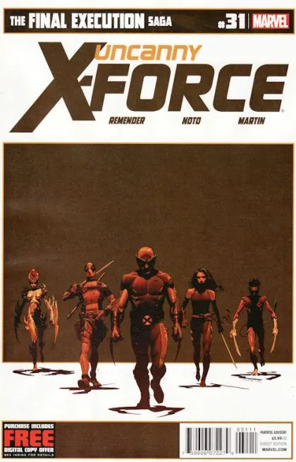 Uncanny X-Force, Vol. 1 #31 comic book cover, 2012