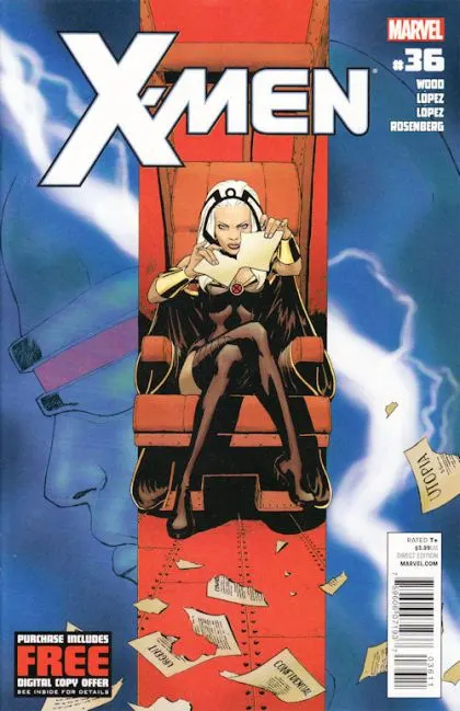 X-Men, Vol. 2 #36 comic book cover, 2012