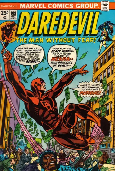 Daredevil, Vol. 1 #109 Regular Edition comic book cover, 1974
