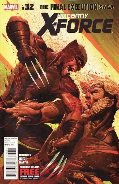 Uncanny X-Force, Vol. 1 #32 Jerome Opeña Regular comic book cover, 2012