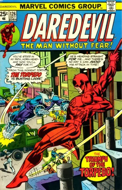 Daredevil, Vol. 1 #126 Regular Edition comic book cover, 1975