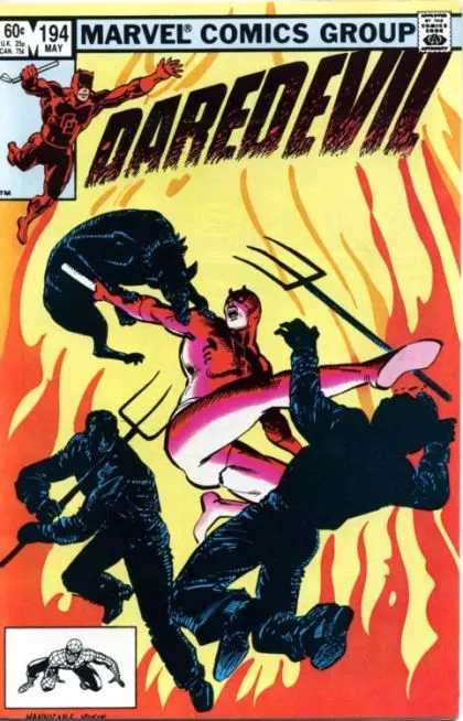 Daredevil, Vol. 1 #194 Direct Edition comic book cover, 1983