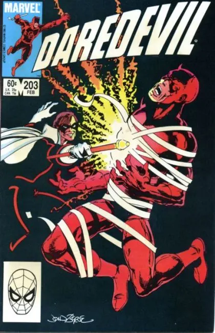 Daredevil, Vol. 1 #203 Direct Edition comic book cover, 1984