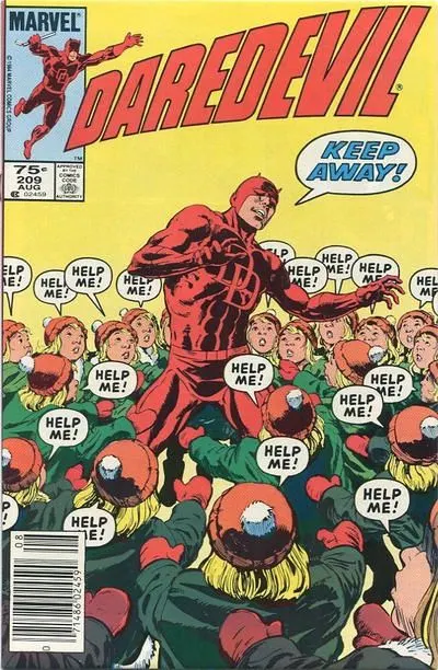 Daredevil, Vol. 1 #209 Canadian Price Variant comic book cover, 1984