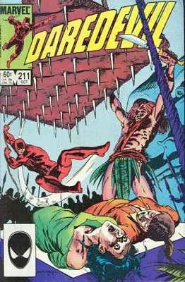 Daredevil, Vol. 1 #211 Direct Edition comic book cover, 1984