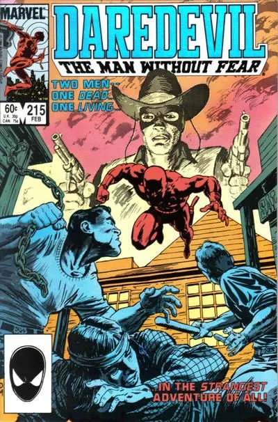 Daredevil, Vol. 1 #215 Direct Edition comic book cover, 1985