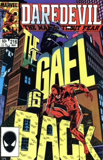 Daredevil, Vol. 1 #216 Direct Edition comic book cover, 1985