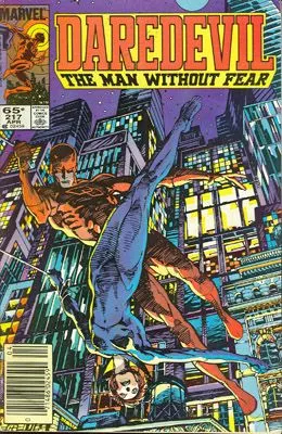Daredevil, Vol. 1 #217 Newsstand Edition comic book cover, 1985