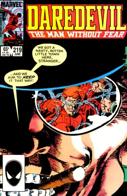 Daredevil, Vol. 1 #219 Direct Edition comic book cover, 1985