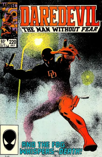 Daredevil, Vol. 1 #220 Direct Edition comic book cover, 1985
