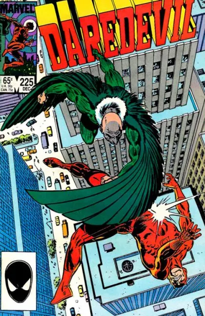Daredevil, Vol. 1 #225 Direct Edition comic book cover, 1985