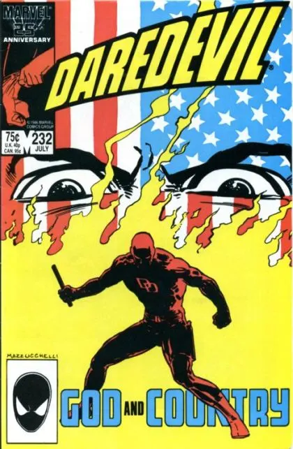 Daredevil, Vol. 1 #232 Direct Edition comic book cover, 1986