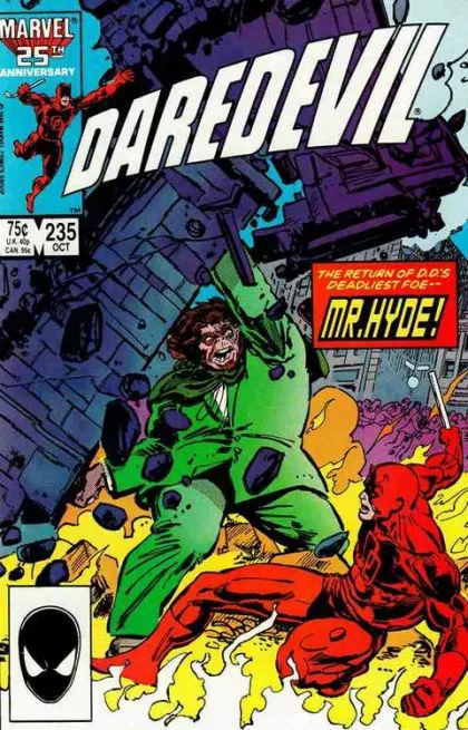 Daredevil, Vol. 1 #235 Direct Edition comic book cover, 1986