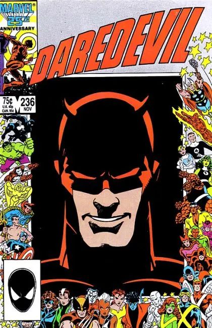 Daredevil, Vol. 1 #236 Direct Edition comic book cover, 1986