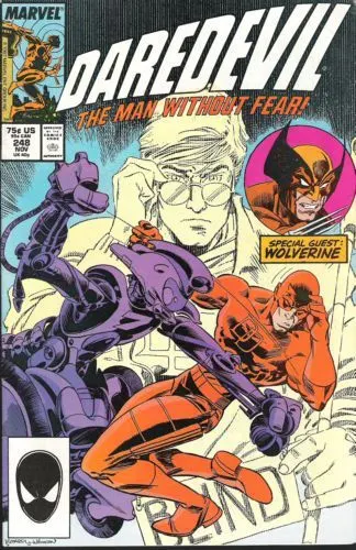 Daredevil, Vol. 1 #248 Direct Edition comic book cover, 1987