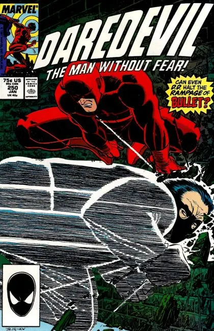 Daredevil, Vol. 1 #250 Direct Edition comic book cover, 1988